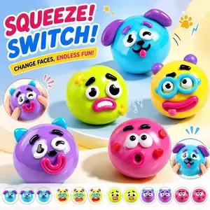Curiosities Dog Face Swap Squishy Toy, Popular Smushers Squishy, Soft Moldable Cute Slow Rise Squeeze Toy,Relaxing Sensory Anxie