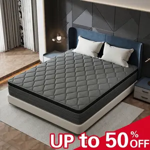 SEEUO 10/12/14 Inch Gel Memory Foam Hybrid Independent Pocket Spring Mattress, In-A-Box for Twin/Full/Queen/King Bed, Medium Firmness, Provides Back & Lumbar Support, Motion Isolation and Firm Edges