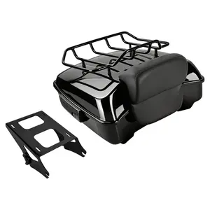 10.7 Inch Chopped Trunk Mount Rack With Backrest Fit For Touring Road Glide FLTR 2014 2025 Sturdy Load Bearing Motorcycle Modification Parts