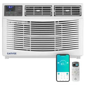 GAOMON 10000 BTU Window Air Conditioner with Remote Control, Cools up to 350 Sq. Ft, 3 Cooling & Fan Speeds, Quiet Operation, LED Digital Display, Easy Installation, Ideal for Bedroom Office