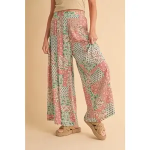 Aemi+Co Printed Wide Leg Pants
