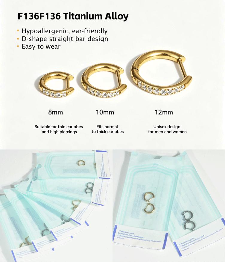 GGIRL Trendy, Versatile, And Unique Designs Suitable For Multiple Piercings—Stackable Earrings For Cartilage, Earlobes, And Helix Piercings. This Three-Size Earring Set Makes The Perfect Gift For Earring Enthusiasts And Fans Of Layered Styling
