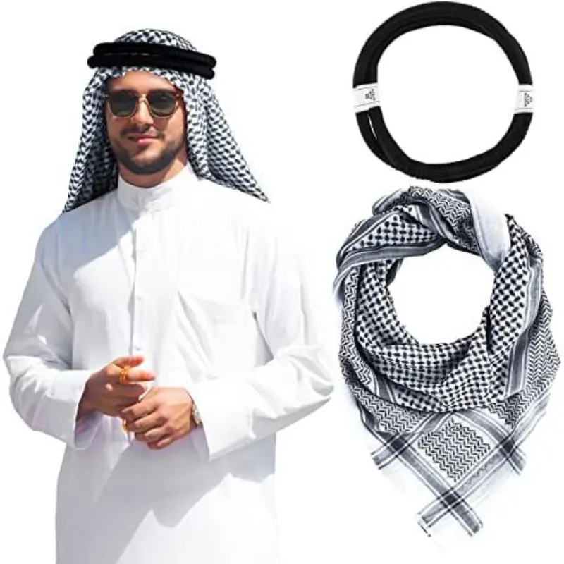 New Ramadan Muslims Dress - Casual Robe, Islamic Costume, Head Scarf Set for Men