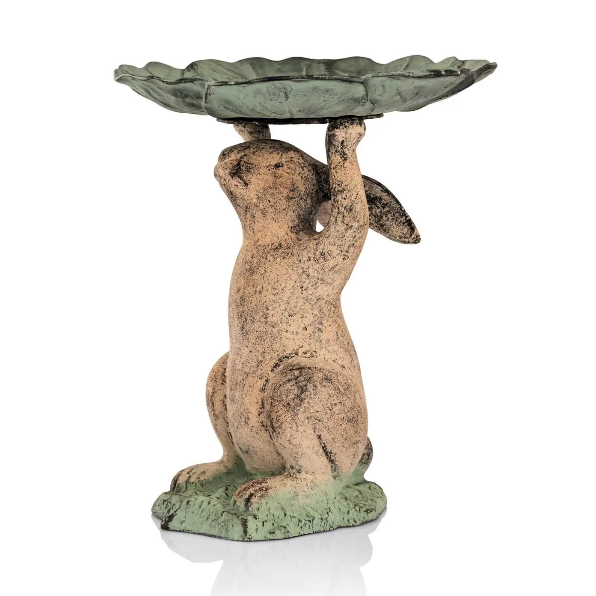 Rabbit Birdbath Sculpture