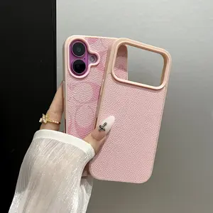 Suitable for iPhone 17，16, 15, 14, 13, 12, 11 Pro Max, high-end leather pattern phone case, iPhone 16 Plus, 15 Plus leather phone case for both boys and girls, shockproof phone case