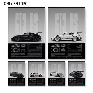 1pc/High-Performance GT3RS Poster, Modern Art Design, Living Room & Bedroom Decor, Office Wall Art, Decorative Piece, Artwork, Printed Artwork, Frameless, Canvas Wall Art, Unframed Art Print, Decoration