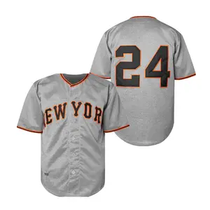 Men's vintage baseball jersey #24, embroidered print hip hop for outdoor wear, sporty casual, polyester breathable