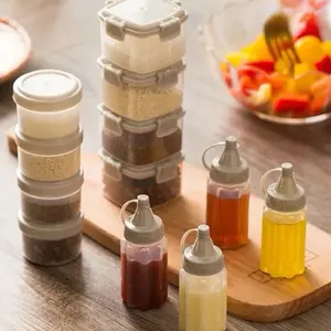 4pcs, mini sauce containers bottles