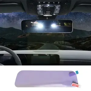 1pc Car Anti-Glare Rearview Mirror Film, Night Driving Safety, Glare Reduction, Reduces Eye Fatigue, Easy Installation, Compatible with All Vehicles, Visibility