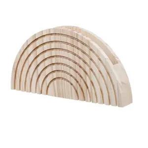High-Quality Wooden Half-Circle Wall Decor Flower Stand, Creative Floral Wall Planter, Rustic Home Decoration, Universal Use