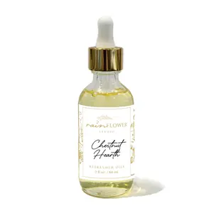 Rainflower Studio Chestnut Hearth Refresher Oil 2oz Scented Aroma for Body Care and Fragrance Blend