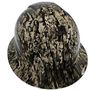 Bottomland Bark Camo Pattern - Custom Hydro Dipped Full Brim Hard Hat
