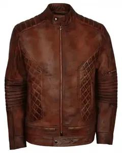 MotorCycleJackets Brown Distressed Iconic Vintage Leather Jacket