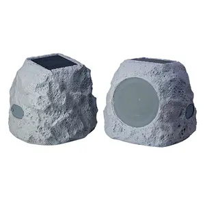 Cyboris Rock Speaker  Granite, Wireless Outdoor with Bluetooth 5.3 22-Hour Battery Life withSolar Charging Link Up to 20 Rock Speakers IP65 Water & Dust Resistant
