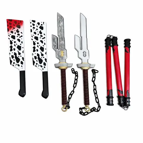 Kinstore Jujutsu Fantasy Kaisen Cosplay JJK PU Foam Dagger Toji PU Foam Sword Nanami PU Foam Knife Cleaver Maki PU Foam Playful Cloud Replica PU Foam Props