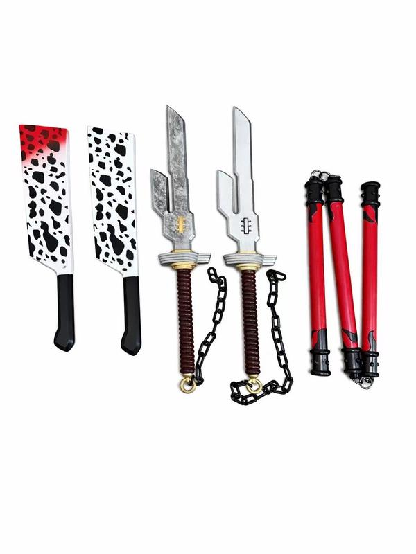 Kinstore Jujutsu Fantasy Kaisen Cosplay JJK PU Foam Dagger Toji PU Foam Sword Nanami PU Foam Knife Cleaver Maki PU Foam Playful Cloud Replica PU Foam Props