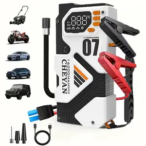 16000A 7-in-1 Multi-Function Emergency Jump Starterwith Air Compressor 150PSL Portable Car Battery StarterDigital Tire Inflator for 2.64 Gallon Gasoline or 2.38 GallonBattery Vehicles - Automotive Tool Kit