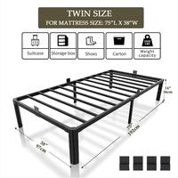 METAL-BED-TWIN(75"L x 38"W x 14"H)