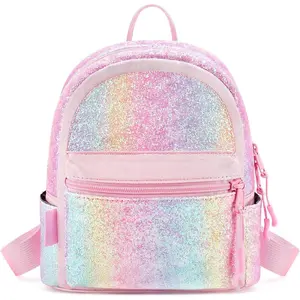 BY-029  Mini Backpack for Girls Kids Rainbow Purse Dance Bag for Girls Gifts age 2 3 4 5 6 7 8 yrs