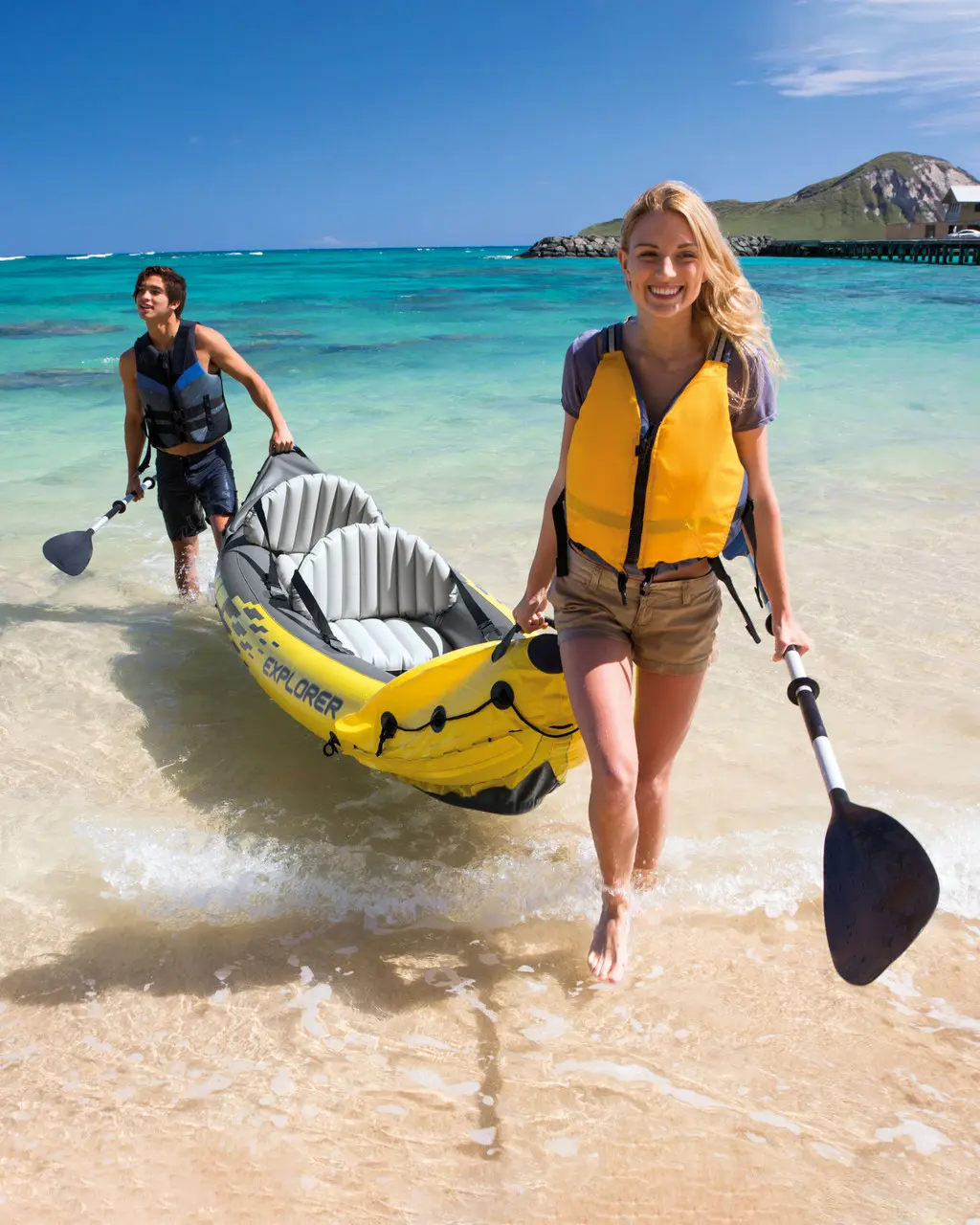 SALE Explorer K2 Inflatable Kayak Complete - 2 Person - NEW