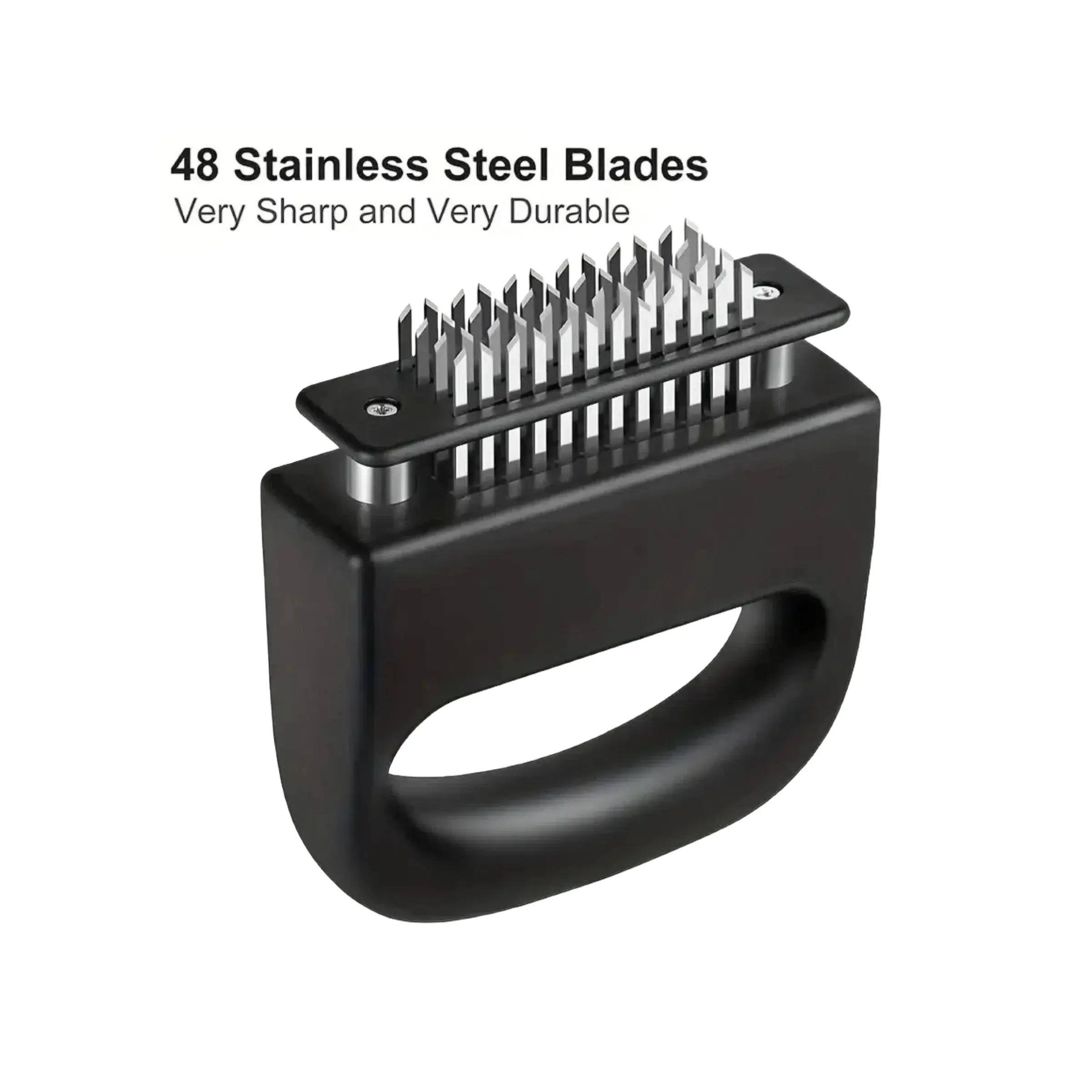 Meat Tenderizer Machine with 48 Stainless Steel Blades, Poultry Meat Tenderizer for Beef Pork Turkey Fish, Cooking Tool for Marinating BBQ, Kitchen Gadget