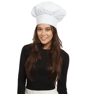 White Chef's Hat For Adults | Adjustable Chef Hat with Hook-and-Loop Closure - Chef Role Play Costume Dress Accessory For Cooking, Baking, Role Play Fun, Theme Party & Costume Party