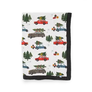 Cotton Muslin Baby Quilt - Holiday Haul