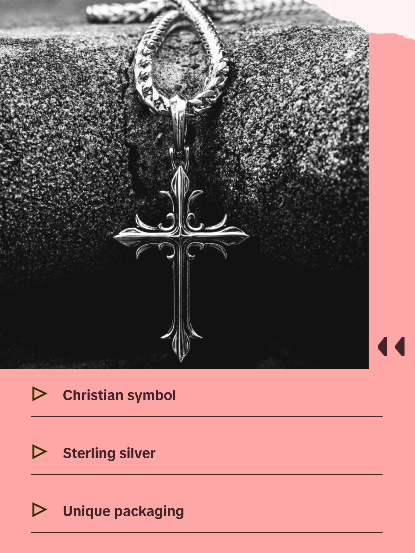 Faith, Silver Cross Pendant