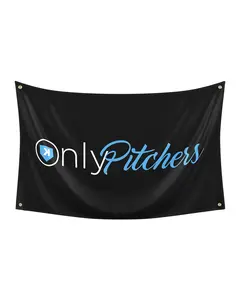 PITCHERS ONLY OnlyPitchers Flag - Lightweight Hanging Banner, for baseball player dorm room, bedroom