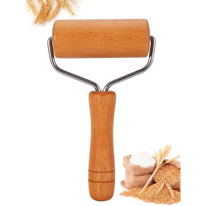 Pizza Rolling Pin, Small Rolling Pin, Non-Stick Wooden Dough Roller for Pastry Tortilla Pizza Cookie Dumpling(Type 1)