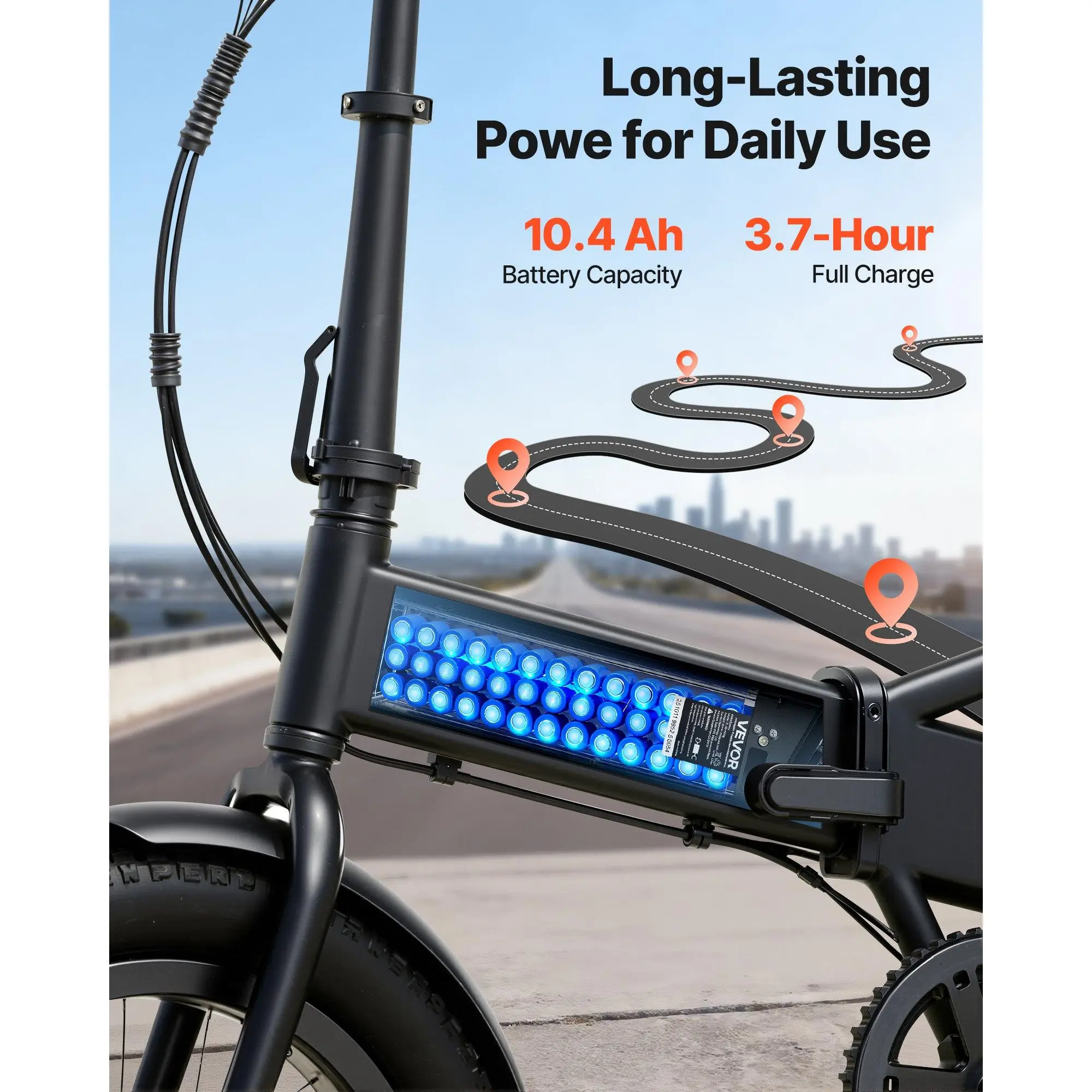 VEVOR Folding Ebike Battery, 48V 10.4Ah Electric Bike Lithium Battery Pack  with BMS, 3A Charger, Lock for 1000W E-Bike Motor, Detachable Electric  Bicycle Replacement Kit with Handle & Discharge Socket - TikTok