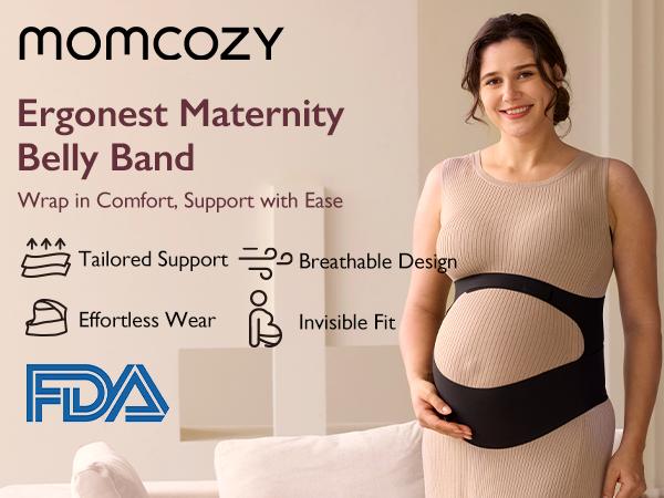 Momcozy Pregnancy Belly Band, CozySupport Ergonest Maternity Belly Band, Invisible Pregnancy Belt for Back, Abdomen, Waist tiktok shop，A