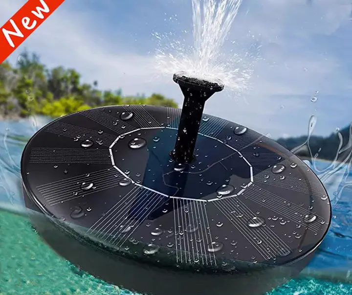 Solar Fountain Pump, Build Your Outdoor Water Feature with Multiple Nozzles for Gardens, Ponds, Fish Tanks and Aquariums DIY Decorative