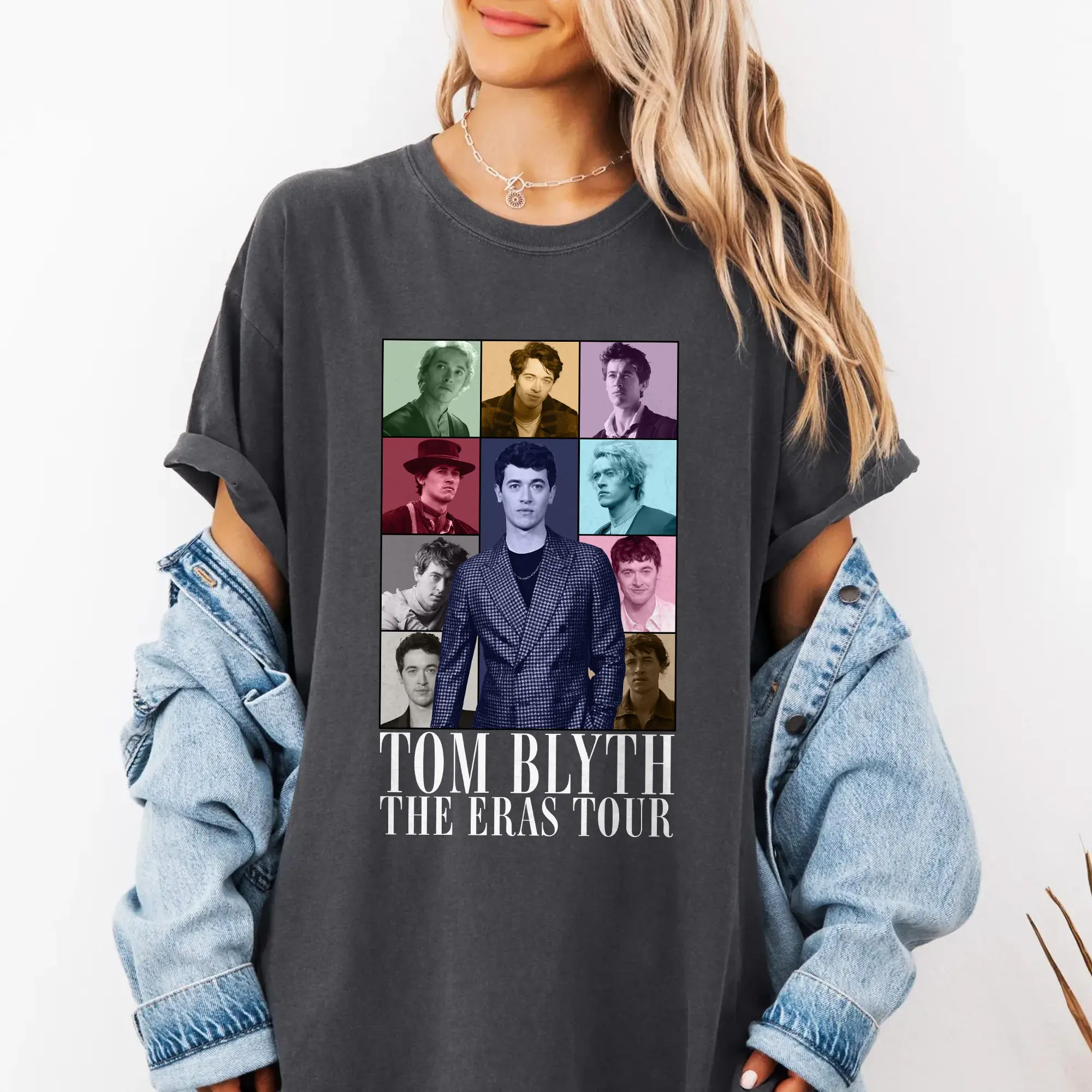 T0m Blyth Eras Tour Graphic Shirt, Actor Fan Collage Graphic Tee, 90s Movie Tshirt, Unisex Vintage Style T Shirt, Pop Culture Unisex Shirt