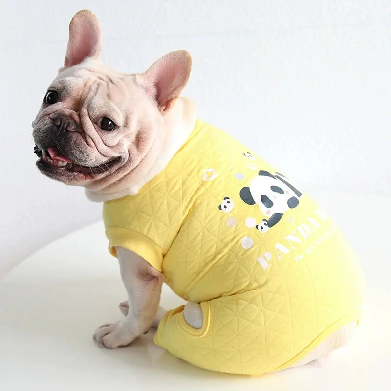 Jarre Aero Bull Leaning Bear Homewear Double-Layer Fat Dog Clothes Jiafei Corgi Yingdou Pug Pajamas Two-Leg Four-Legged Pet Clothing