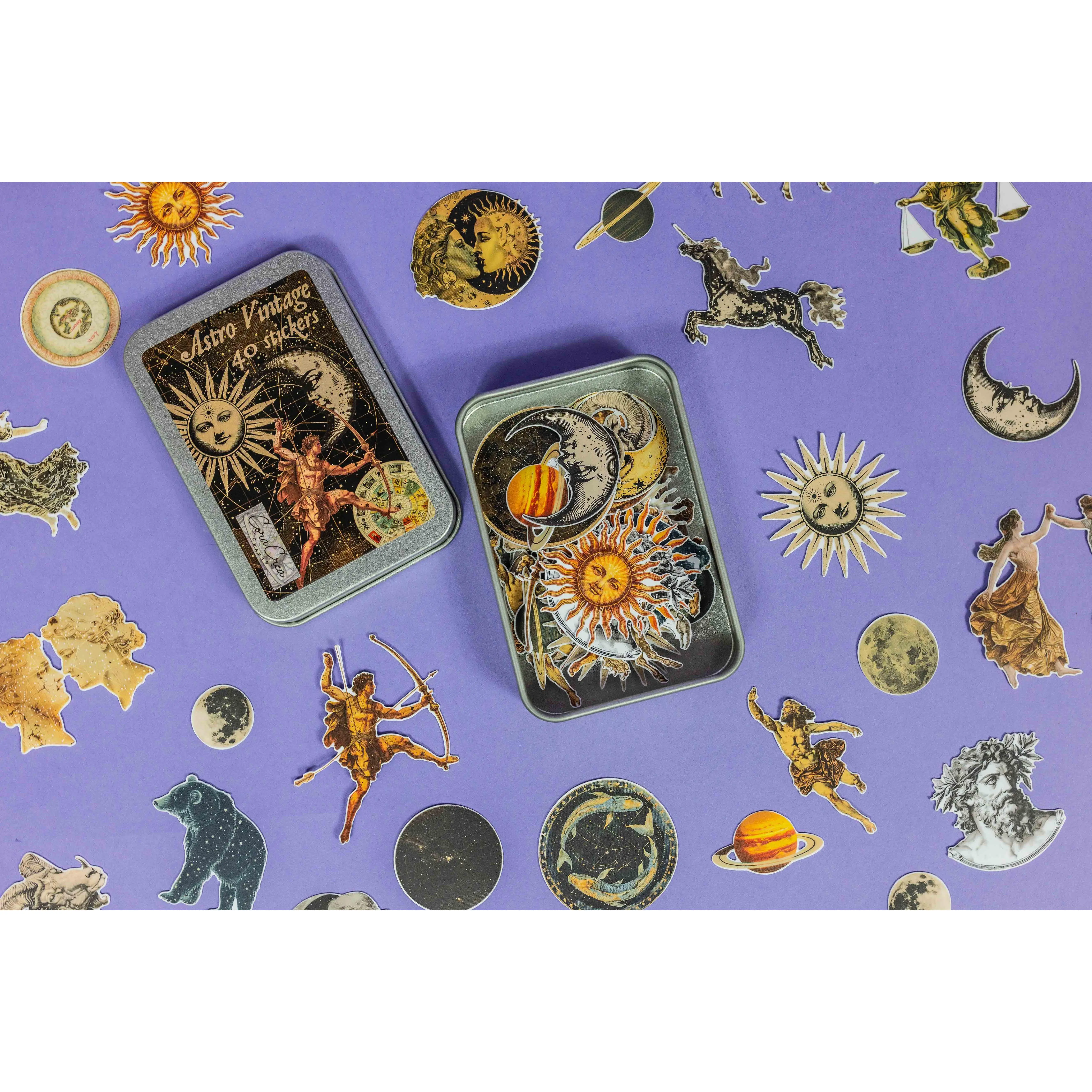 Astro Vintage Sticker Tin Box