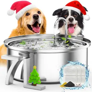 Dog Water Fountain for Large Dogs,7L/230oz/1.8G Stainless Steel Dog Fountain Super Quiet with Triple Filtration,Great for Large Dogs Cats and Multi-Pet Home