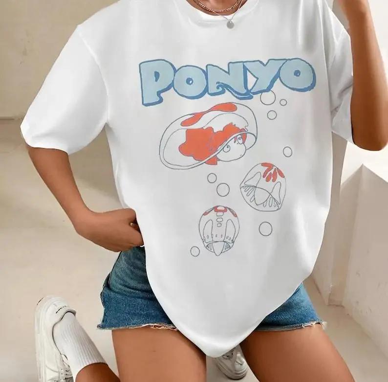 Retro Ponyo Ghibli Shirt, Ponyo Tee, Ghibli T-Shirt, Ponyo T-Shirt, Ghibli Merch, Ponyo Anime Tee, Anime Gift
