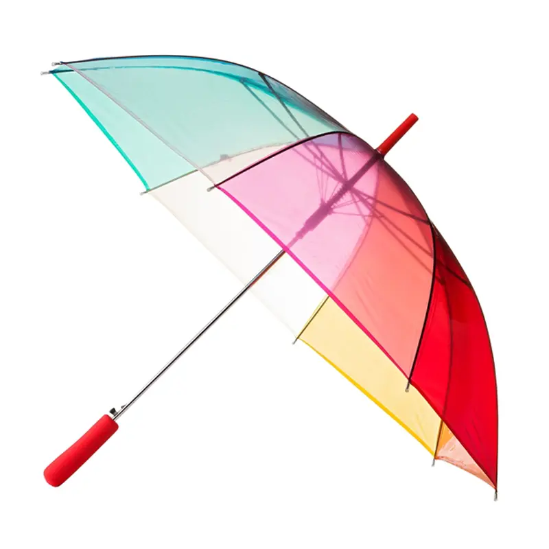212 MAIN Children's Rainbow Canopy Umbrella - Lightweight Umbrella, Push-Button Operation, Wipe-Clean Feature, Rainbow Canopy Umbrellas
