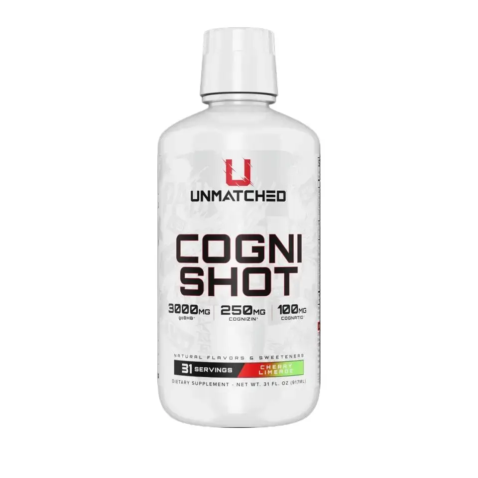 Unmatched CogniShot Cherry Limeade - 31 Servings, 3000mg L-Theanine, 250mg Cognizin, 100mg CogniShot for Focus, Mental Energy & Clarity
