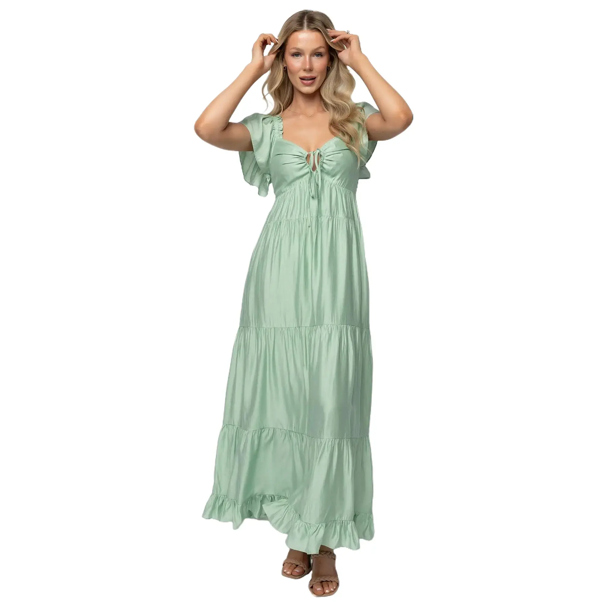 Agatha Maxi Dress | Light Sage - TikTok Shop