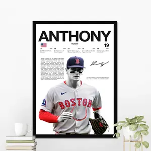 Roman Anthony Boston Baseball Poster | Hardline Series Wall Art | Aesthetic Game Day Decor | Sports Fan Gift