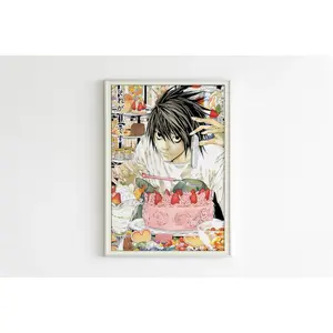 Death Note L Poster, Classic Poster, Home Decor, Presentation Art Poster, Film Lover'S Collection - Canvas Wall Art Poster Suitable For Home Living Office Dorm Or Living Room Decoration