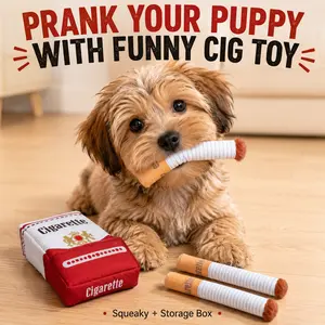 SEAMIND 3 Pack Upgraded Squeaky Puff Stick Dog Toys with Box - Funny Interactive Puppy Chew Toys for Small Medium Breed Dogs #Summervibes #Petlovers