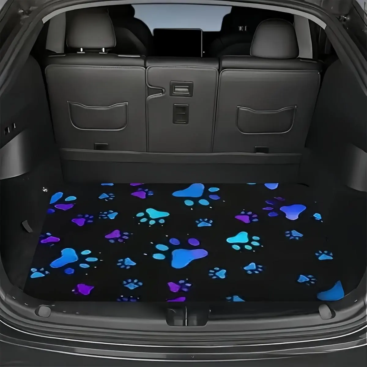 ‌75x100cm Universal Car Trunk Mat Multicolor Floral All Weather Cargo Liner Stylish Vehicle Interior Accessories Durable Rear Trunk Mat Waterproof Easy Clean Fit Most Car Models SUV Truck Van‌
