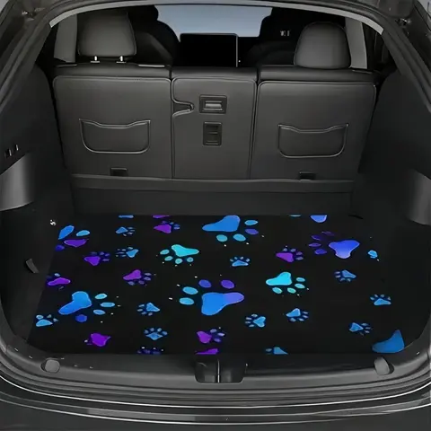 ‌Waterproof Car Trunk Mat 75x100cm Multicolor Floral All Weather Cargo Liner Durable Rear Trunk Mat Easy Clean Vehicle Interior Accessories Universal Fit Most Car Models SUV Truck Van‌ Car Floor Mats