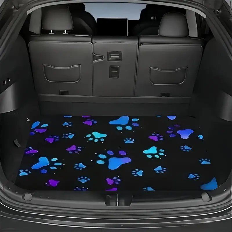 Waterproof Car Trunk Mat 75x100cm Multicolor Floral All Weather Cargo Liner Durable Rear Trunk Mat Easy Clean Vehicle Interior Accessories Universal Fit Most Car Models SUV Truck Van Car Floor Mats