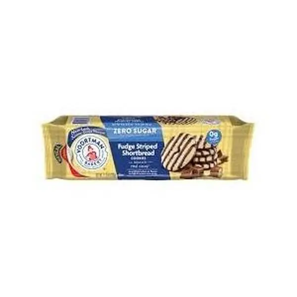 Voortman Sugar Free Fudge Striped Shortbread  Cookies  11.3 oz 6 Pack