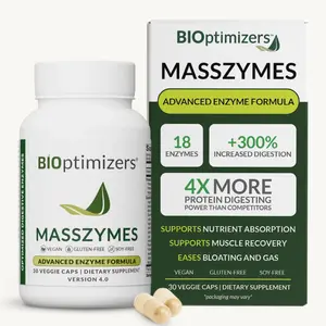 BIOptimizers MassZymes - Complete Digestive Enzymes Supplement for Gut Health - Bloating Relief for Men and Women - Lipase Amylase Bromelain Digestive Enzymes Capsules