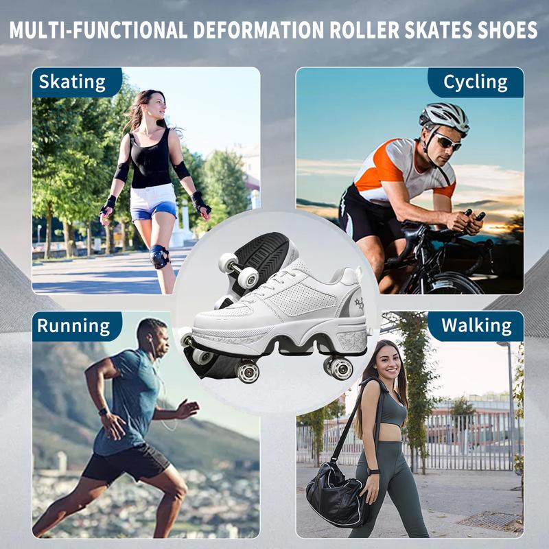 Yousulun Roller Skate Shoes, Multifunctional Roller Skates for Adult, 2-in-1 Deformation Rollerskates with 4 Retractable Wheels, Outdoor Sneakers, Unique Gift for Birthday Footwear Yousulun Roller Skate Shoes, Multifunctional Roller Skates for Adult, 2-in-1 Deformation Rollerskates with 4 Retractable Wheels, Outdoor Sneakers, Unique Gift for Birthday Footwear